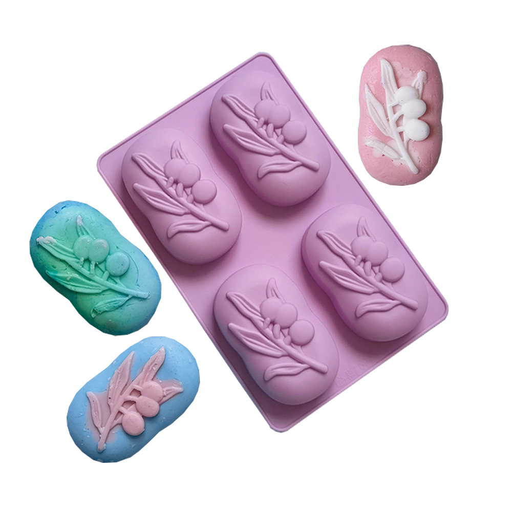 Soap Making Guide For Beginners - 4-полосная овальная силиконовая форма для мыла