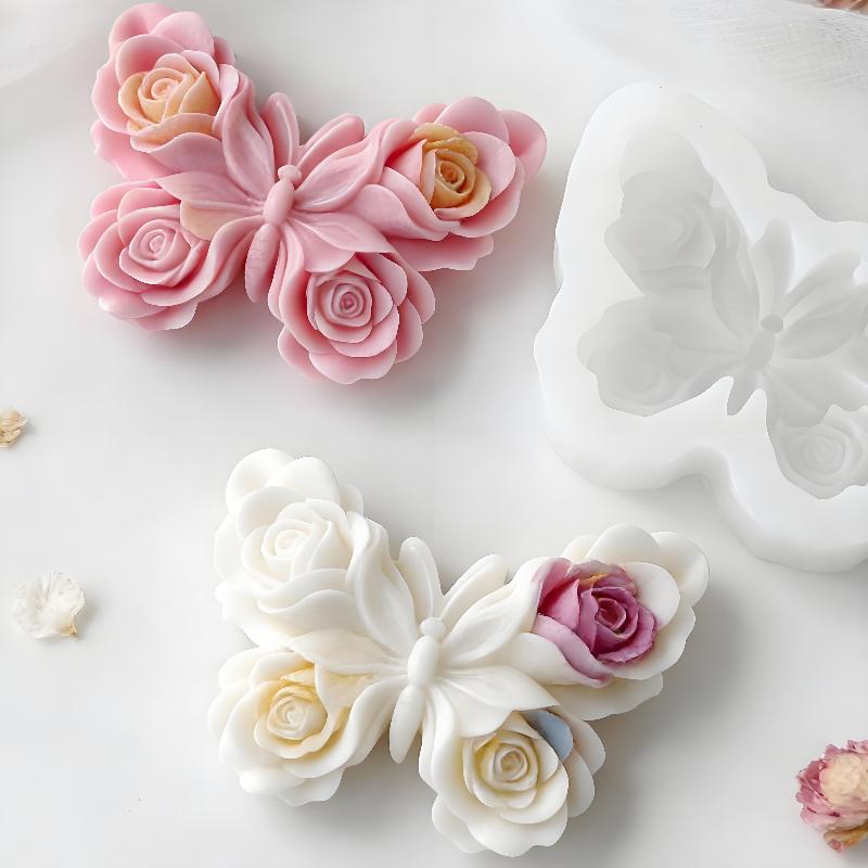 Soap Making Guide For Beginners - Силиконовая форма DIY «Роза и бабочка»